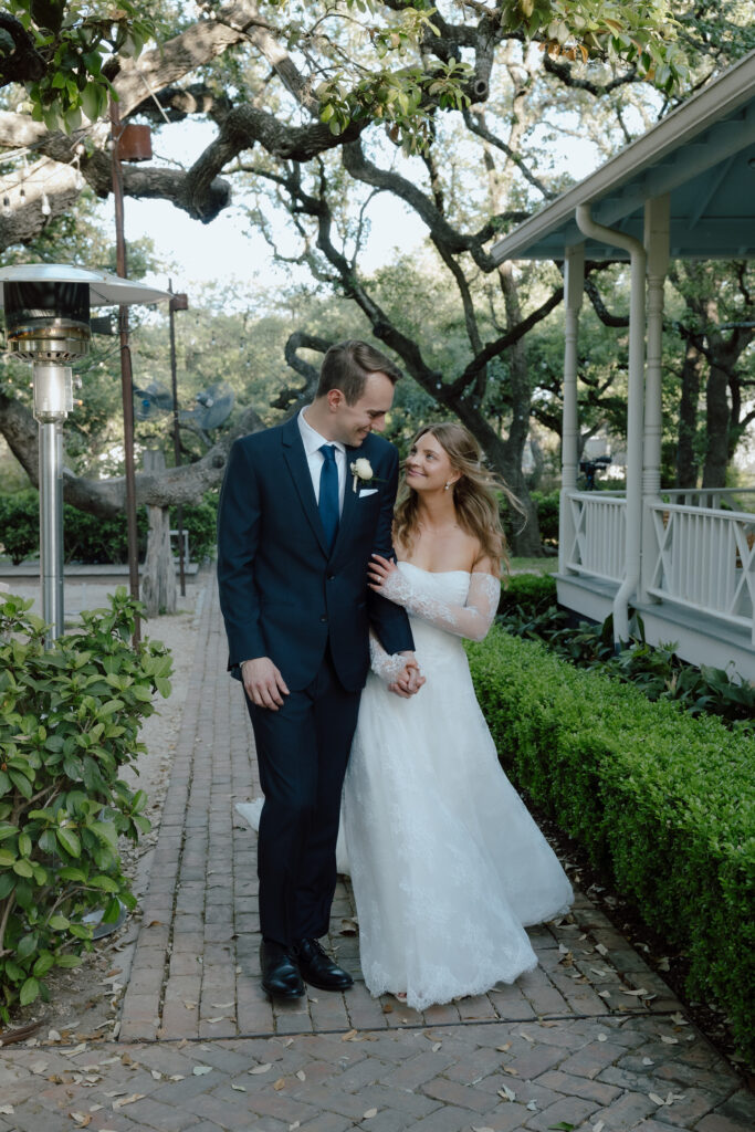 Mallory and Reese sharing a private moment together at Mattie’s for couple portraits
