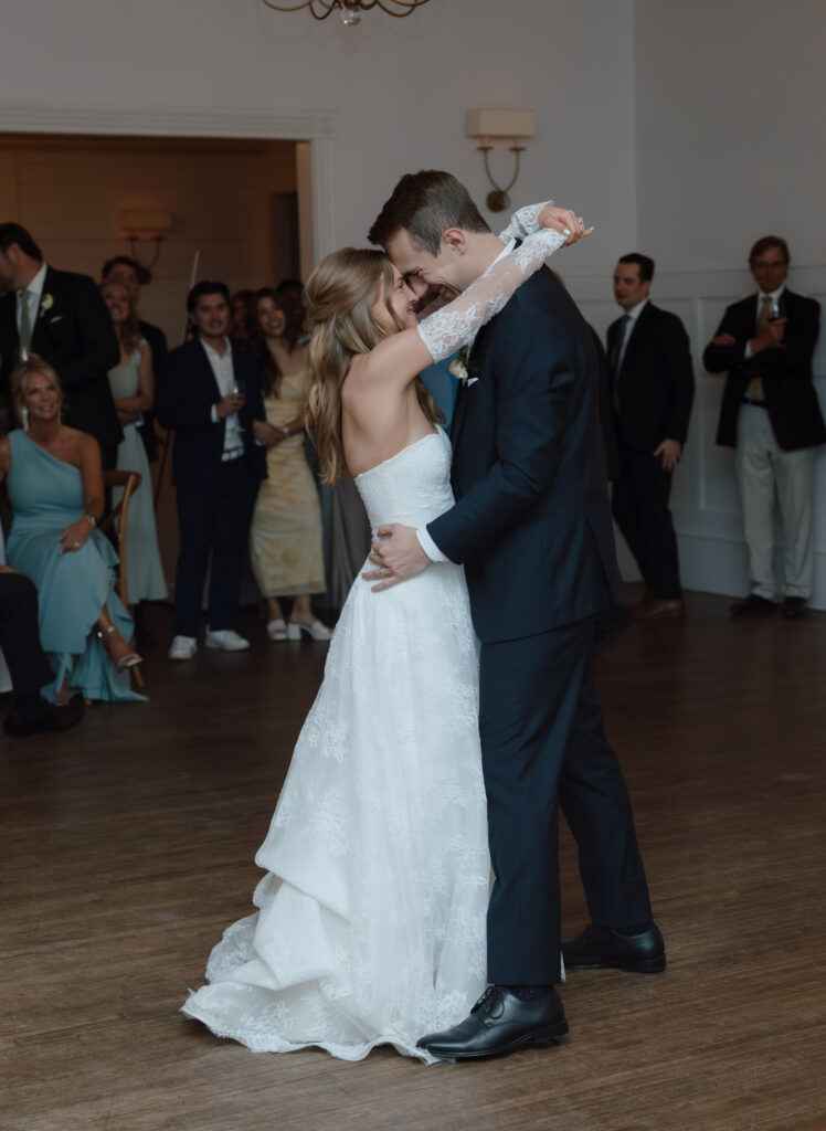 First dance with Mallory’s dress flowing
