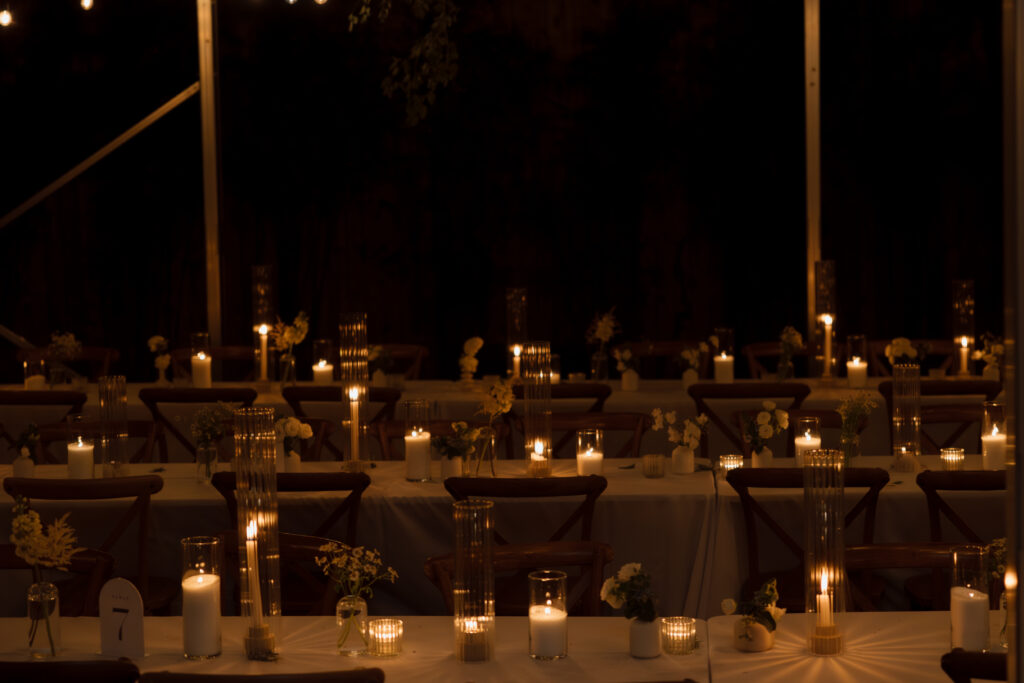 Candle-lit reception 