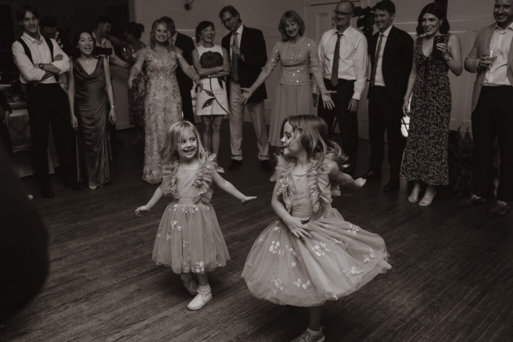 Flower girls dancing