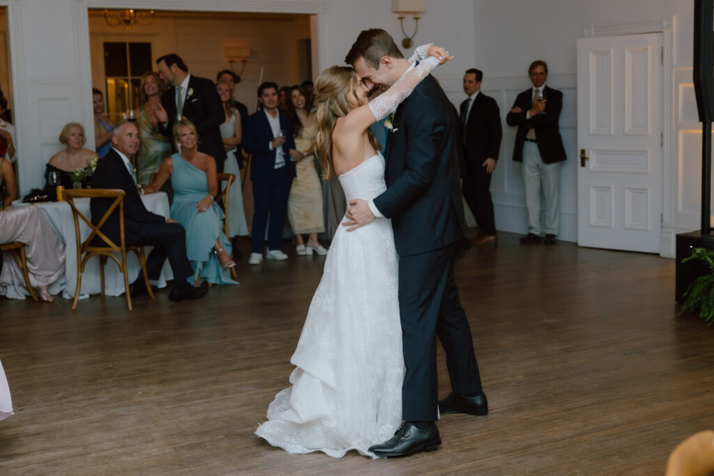First dance with Mallory’s dress flowing
